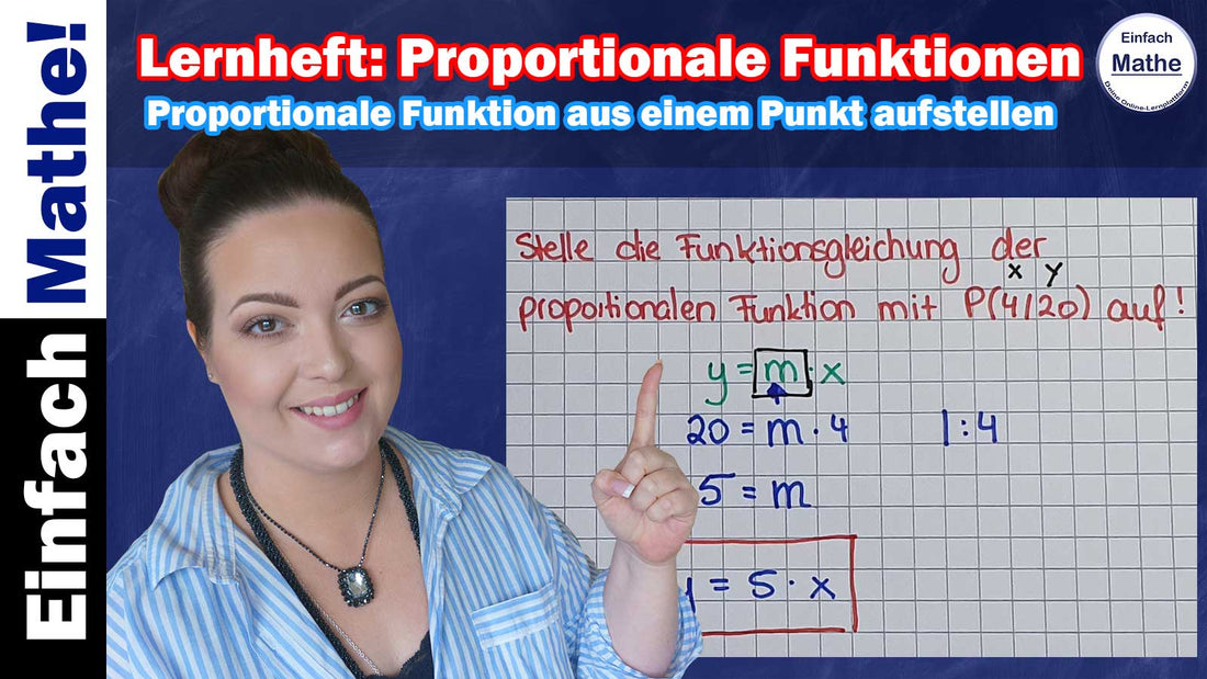 Proportionale Funktion aus einem Punkt aufstellen