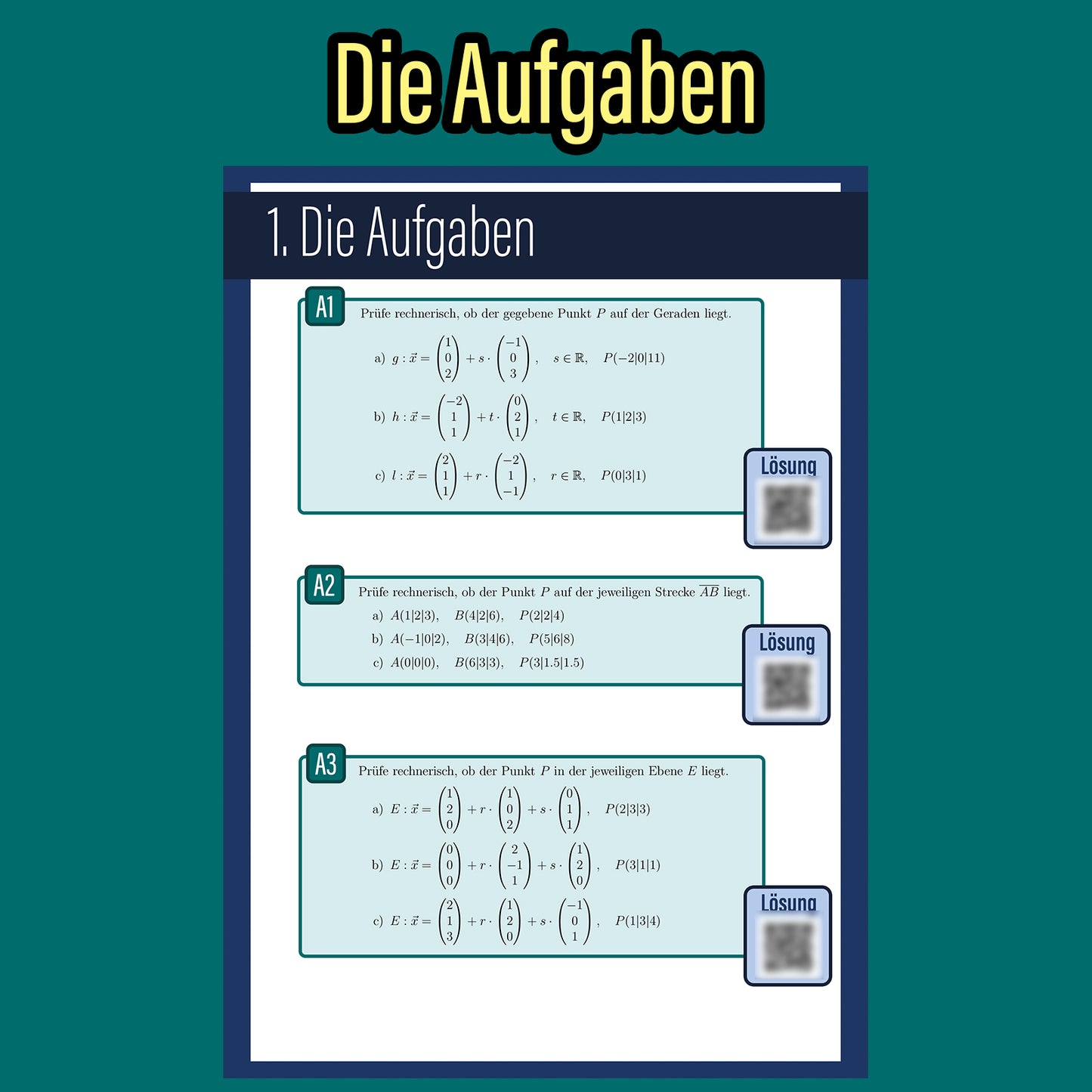 Online-Workshop "Punktprobe in der Vektorrechnung"