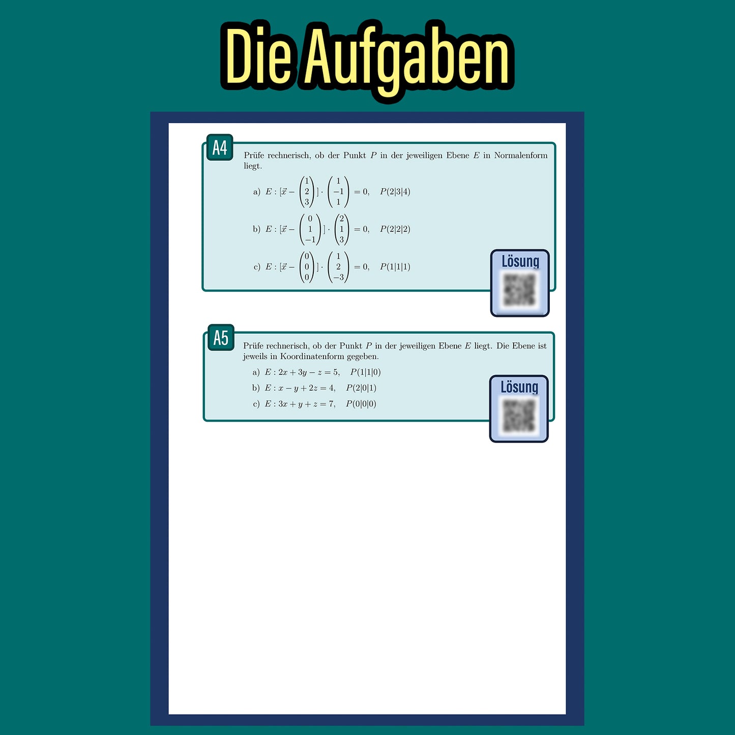 Online-Workshop "Punktprobe in der Vektorrechnung"