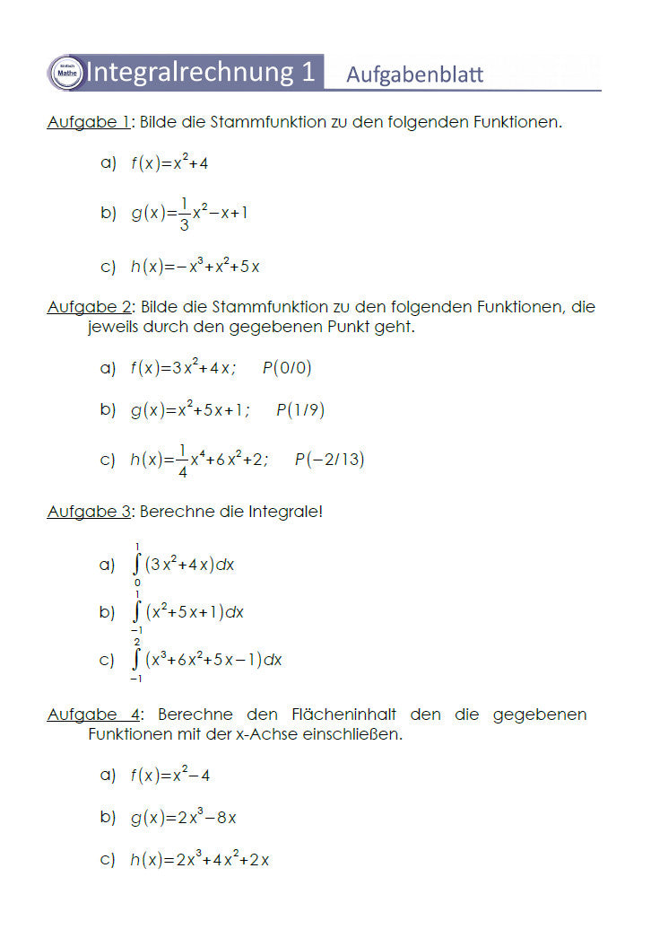 Integralrechnung 1 Online-Seminar