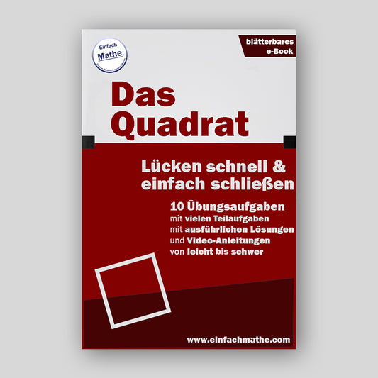 e-Book mit Übungsaufgaben: Das Quadrat