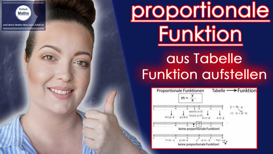 Proportionale Funktion: Aus Wertetabelle Funktionsgleichung aufstellen