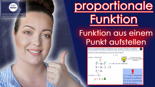 Proportionale Funktion aus einem Punkt erstellen