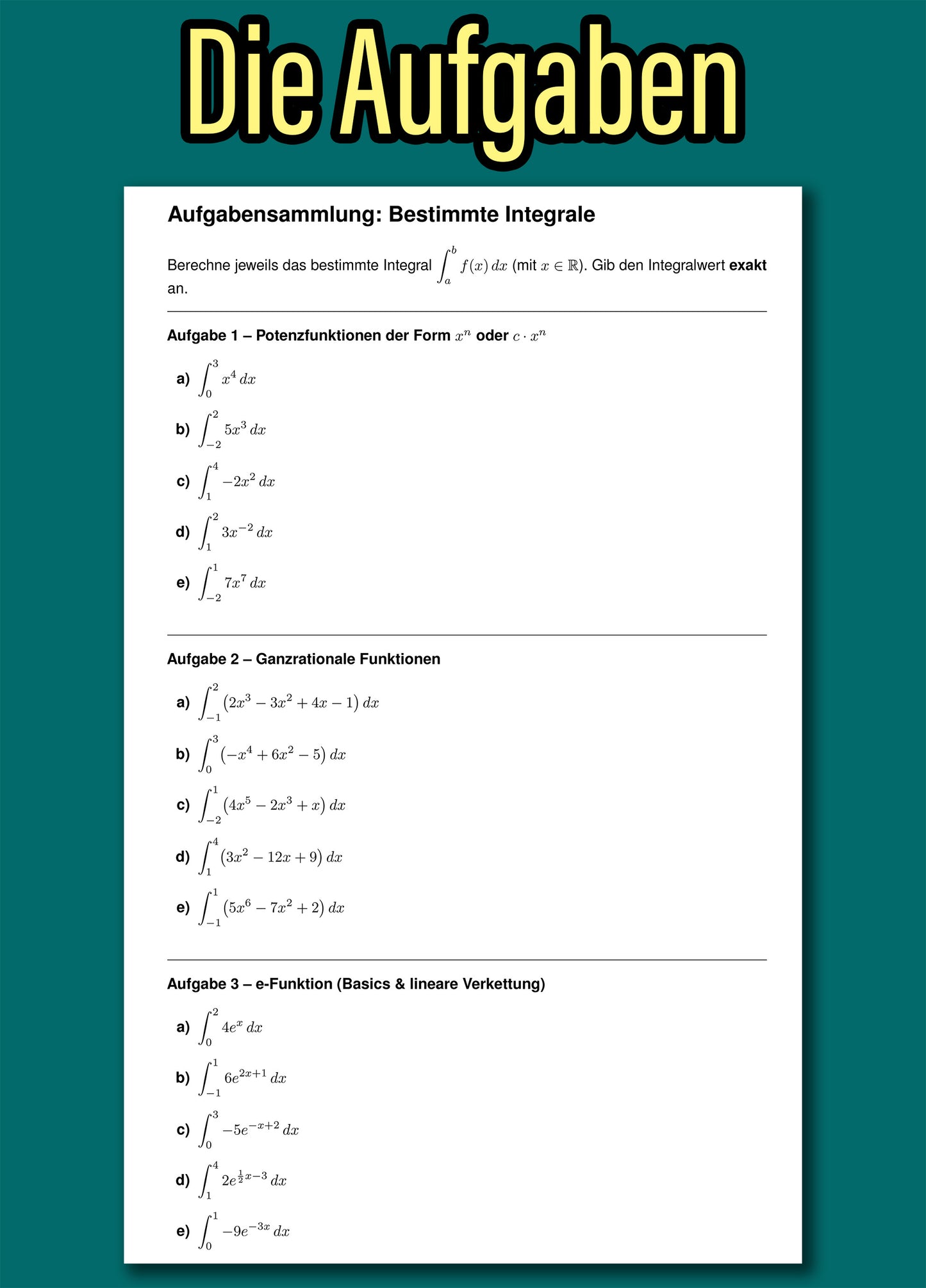 Online-Workshop: Bestimmte Integrale berechnen