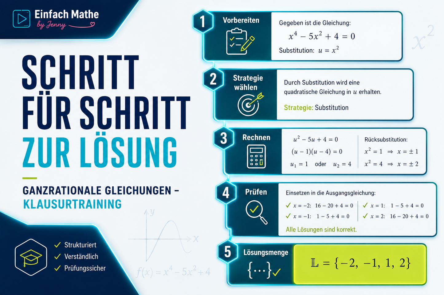 Ganzrationale Gleichungen – Klausurtraining