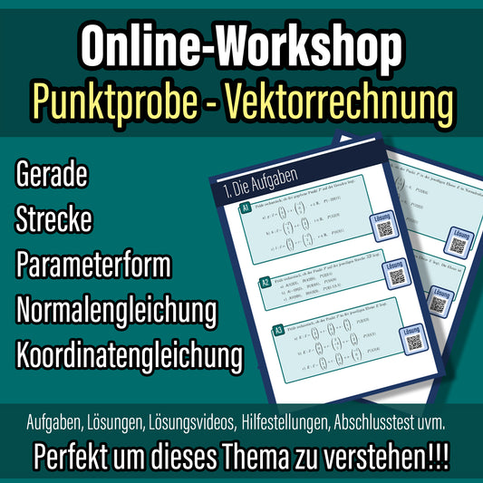 Online-Workshop "Punktprobe in der Vektorrechnung"