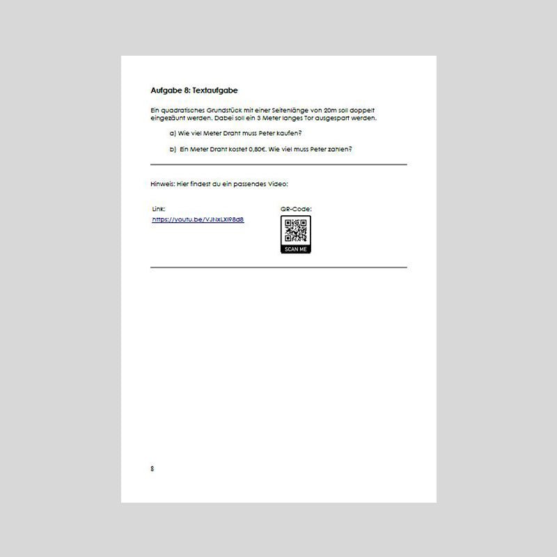e-Book mit Übungsaufgaben: Das Quadrat